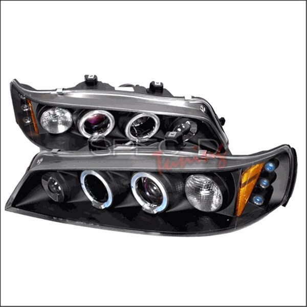 Overtime Halo LED Projector Headlight for 94 to 97 Honda Accord, Black - 10 x 21 x 26 in. OV1622849 - main